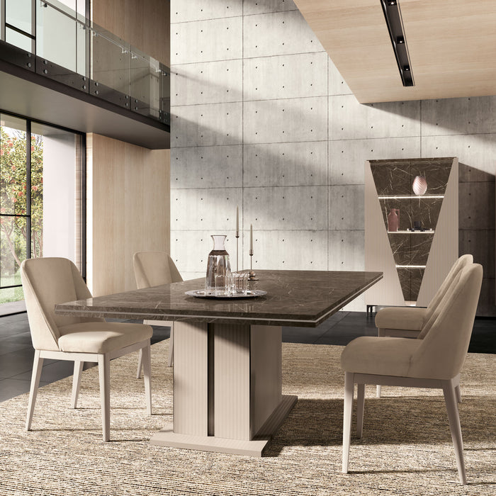 ESF Furniture - Fidia Dining Table w/ 17.7" Extension in High Gloss Lacquer - FIDIA-DT - GreatFurnitureDeal