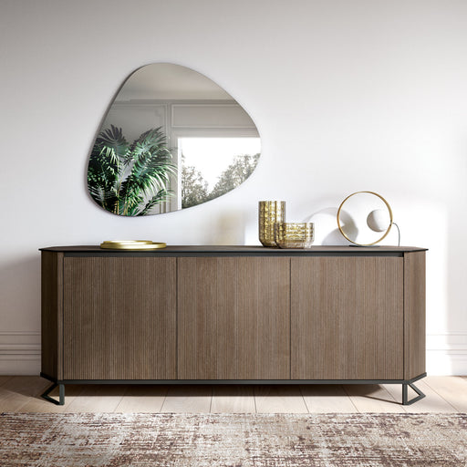 ESF Furniture - Hexagon 3 Door Buffet with Mirror - HEXAGON-BUFFETMIRROR - GreatFurnitureDeal