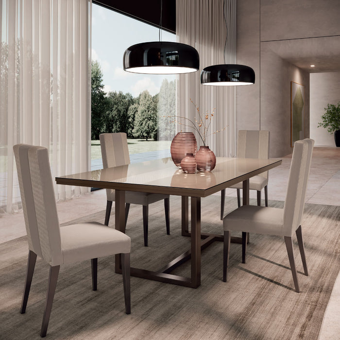ESF Furniture - Linea 9 Piece Dining Table Set in Neutral Tones - LINEA-DININGTABLE-9SET