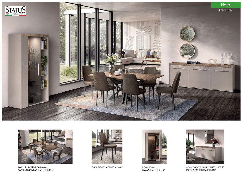 ESF Furniture - Nora 2 Door China in High Gloss Lacquer - NORA-CHINA - GreatFurnitureDeal