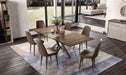 ESF Furniture - Nora 7 Piece Dining Table Set in High Gloss Lacquer - NORA-DT-7SET - GreatFurnitureDeal