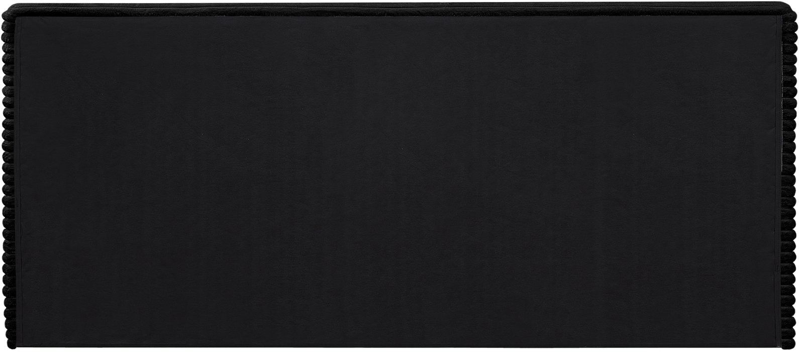 Meridian Furniture - Drew Black Corduroy Fabric Upholstered Full Bed (3 Boxes) - DrewBlack-F - GreatFurnitureDeal