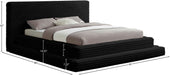 Meridian Furniture - Drew Black Corduroy Fabric Upholstered Full Bed (3 Boxes) - DrewBlack-F - GreatFurnitureDeal