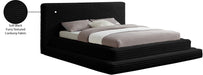 Meridian Furniture - Drew Black Corduroy Fabric Upholstered Full Bed (3 Boxes) - DrewBlack-F - GreatFurnitureDeal
