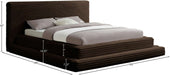 Meridian Furniture - Drew Brown Corduroy Fabric Upholstered King Bed (3 Boxes) - DrewBrown-K - GreatFurnitureDeal