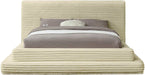 Meridian Furniture - Drew Cream Corduroy Fabric Upholstered Full Bed (3 Boxes) - DrewCream-F - GreatFurnitureDeal