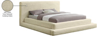 Meridian Furniture - Drew Cream Corduroy Fabric Upholstered Full Bed (3 Boxes) - DrewCream-F - GreatFurnitureDeal