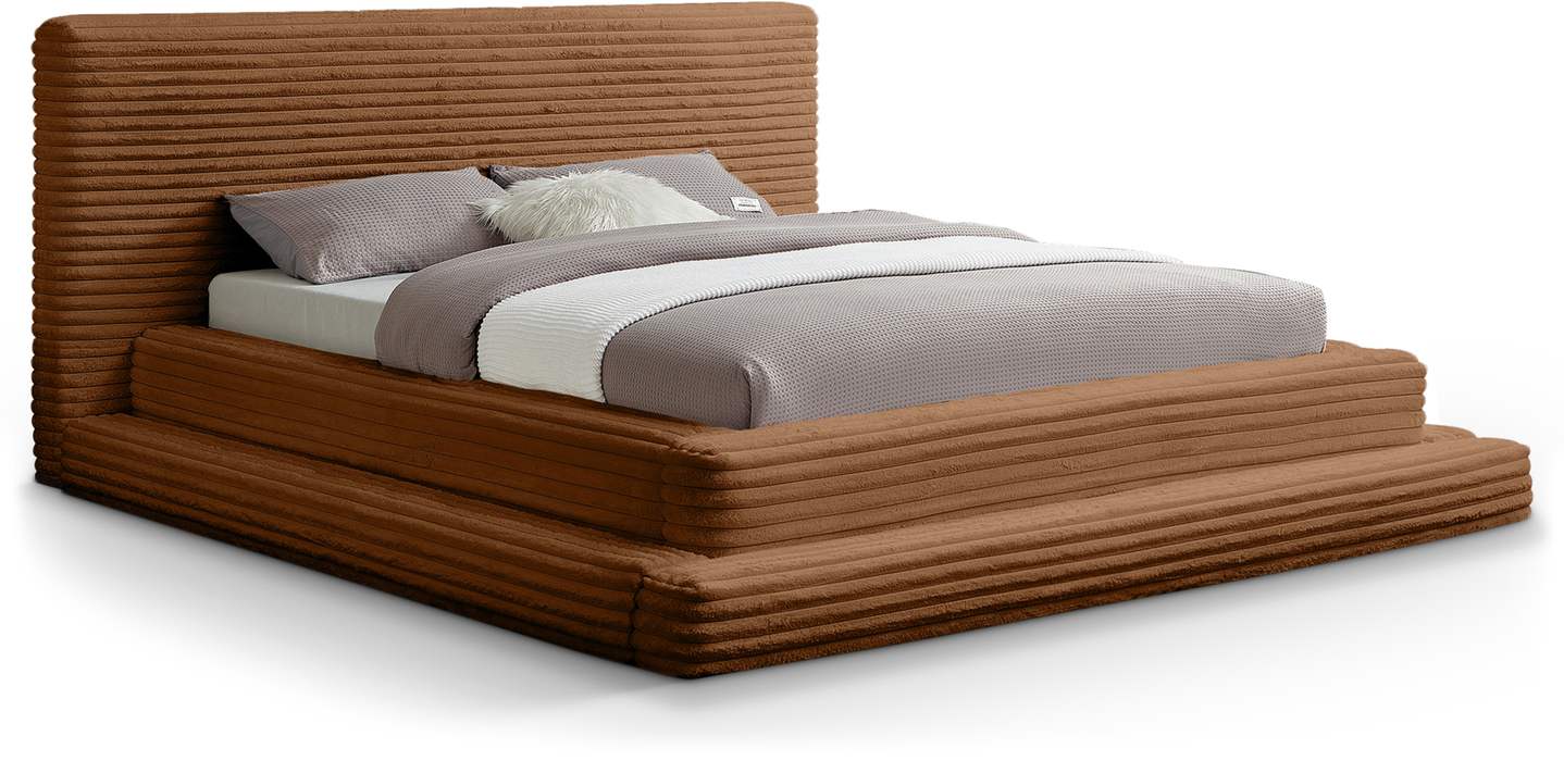 Meridian Furniture - Drew Saddle Corduroy Fabric Upholstered Queen Bed (3 Boxes) - DrewSaddle-Q - GreatFurnitureDeal