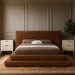 Meridian Furniture - Drew Saddle Corduroy Fabric Upholstered Queen Bed (3 Boxes) - DrewSaddle-Q - GreatFurnitureDeal