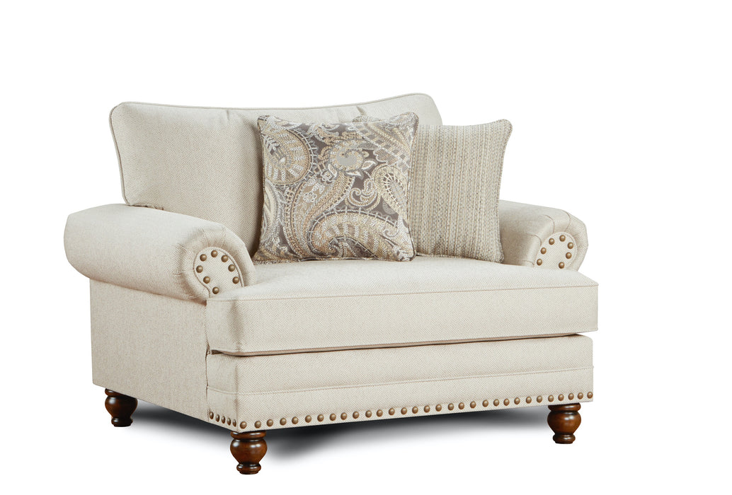 Southern Home Furnishings - Cary's Doe Sofa Set in Beige - 2820-KP 2821 2822 Cary's Doe - GreatFurnitureDeal