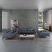 European Furniture - Cavour Sofa Gray Italian Leather - EF-12550-S - GreatFurnitureDeal