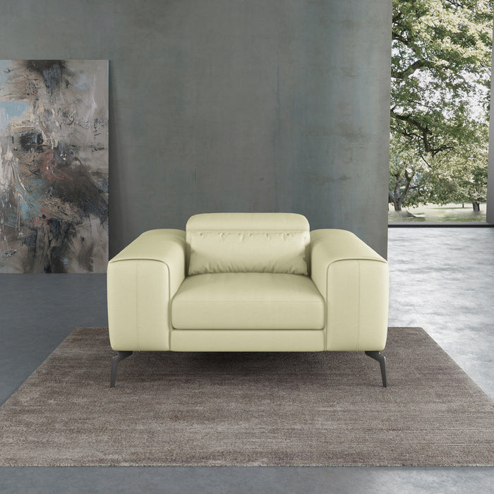 European Furniture - Cavour 3 Piece Sofa Set Off White Italian Leather - EF-12552 - GreatFurnitureDeal