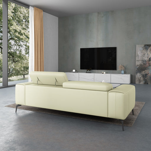 European Furniture - Cavour Sofa Off White Italian Leather - EF-12552-S - GreatFurnitureDeal