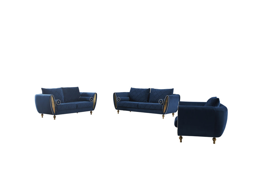 European Furniture - Sipario Vita Modern Blue Chair - EF-22560-C - GreatFurnitureDeal