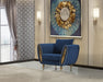 European Furniture - Sipario Vita 3 Piece Sofa Set in Blue - EF-22560 - GreatFurnitureDeal