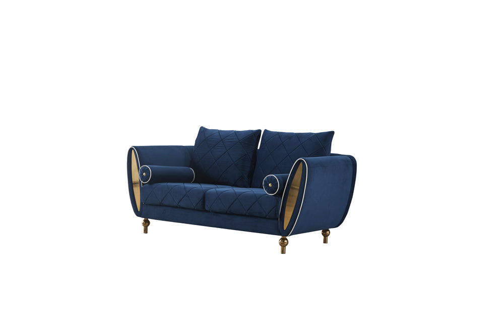 European Furniture - Sipario Vita Modern Blue Loveseat - EF-22560-L - GreatFurnitureDeal