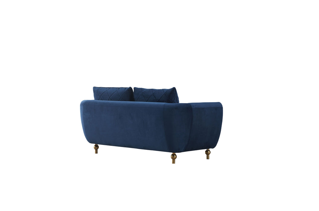 European Furniture - Sipario Vita Modern Sofa in Blue - EF-22560-S