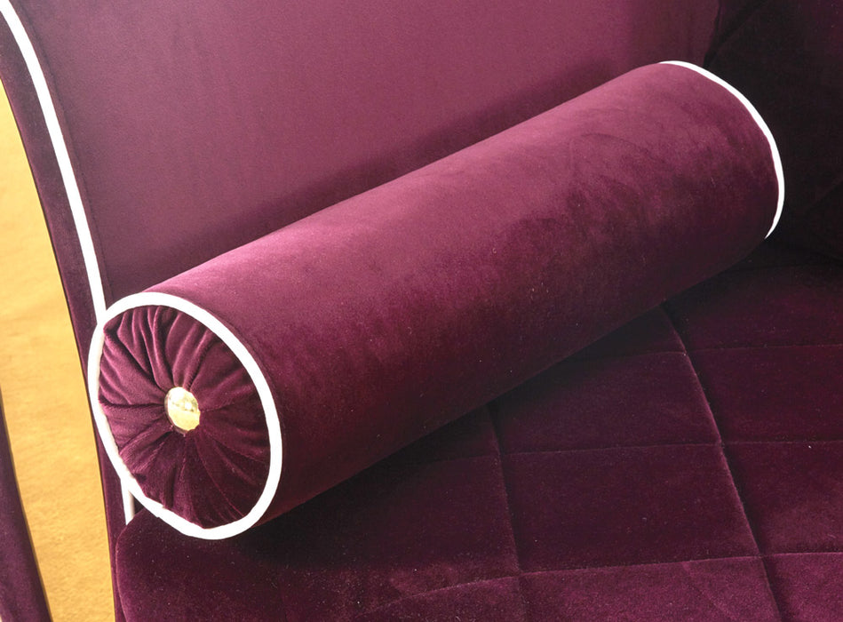 European Furniture - Sipario Vita Modern Burgundy Loveseat - EF-22561-L - GreatFurnitureDeal