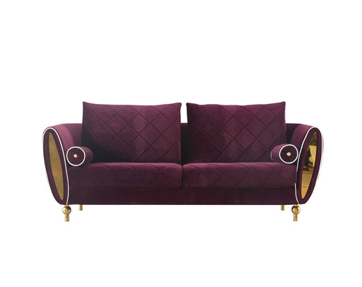 European Furniture - Sipario Vita Modern Burgundy Sofa - EF-22561-S - GreatFurnitureDeal
