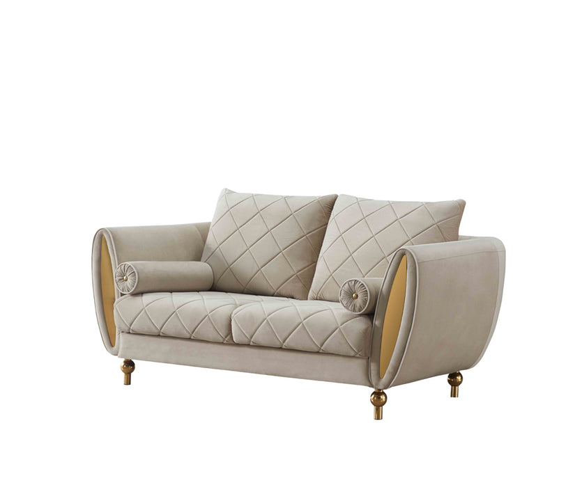 European Furniture - Sipario Vita Modern Beige Loveseat - EF-22562-L - GreatFurnitureDeal