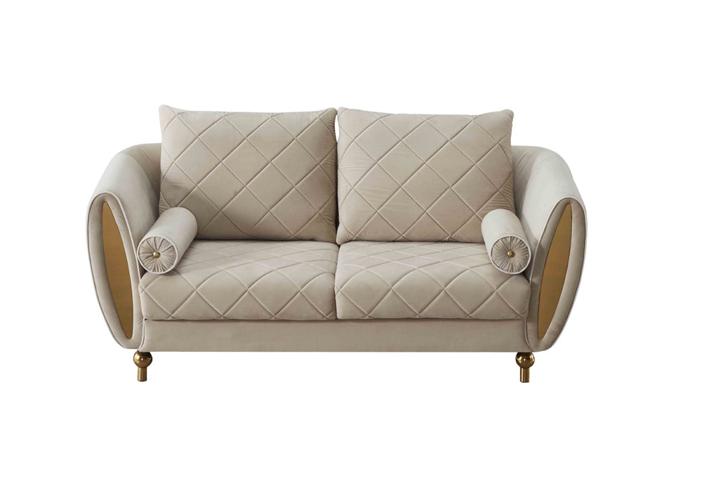European Furniture - Sipario Vita 3 Piece Sofa Set Modern Beige - EF-22562 - GreatFurnitureDeal