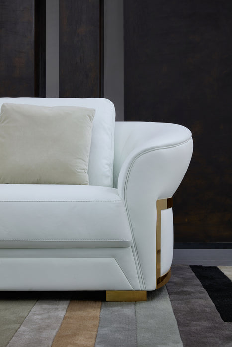 European Furniture - Celine 3 Piece Sofa Set Italian Leather White - EF-89952 - GreatFurnitureDeal
