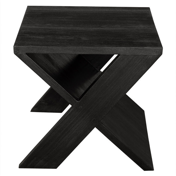 Noir Furniture - Dylan Side Table in Burnt Black - EG-16BB - GreatFurnitureDeal