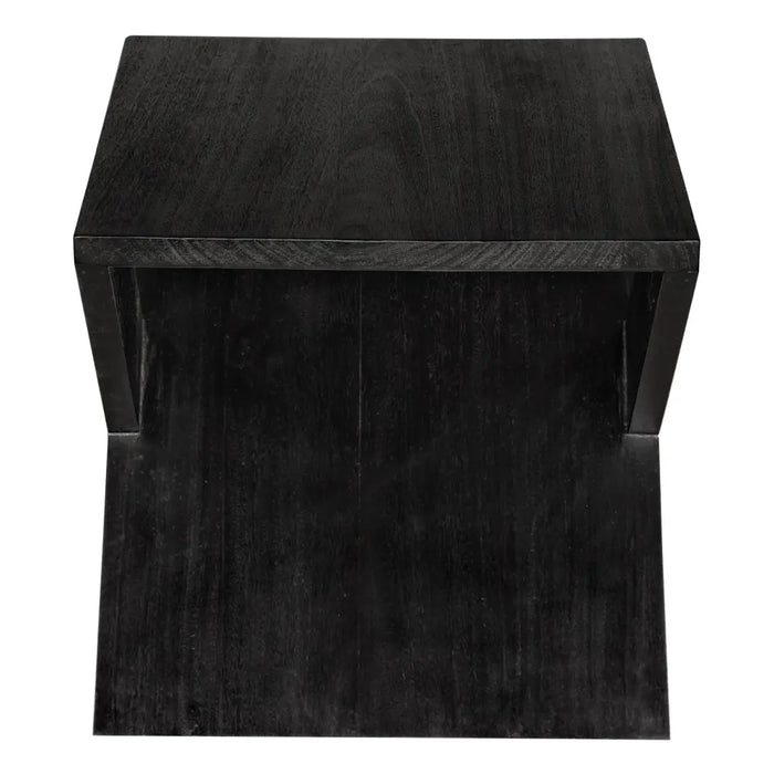 Noir Furniture - Dylan Side Table in Burnt Black - EG-16BB - GreatFurnitureDeal