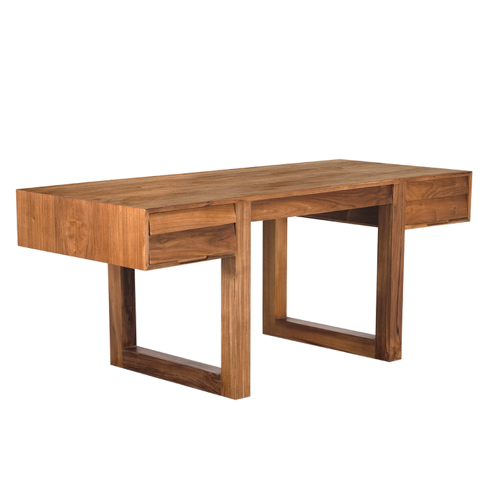 Noir Furniture - Newton Desk in Teak - EG-19T - GreatFurnitureDeal