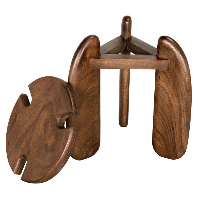 Noir Furniture - Mahatma Side Table in Teak - EG-30 - GreatFurnitureDeal