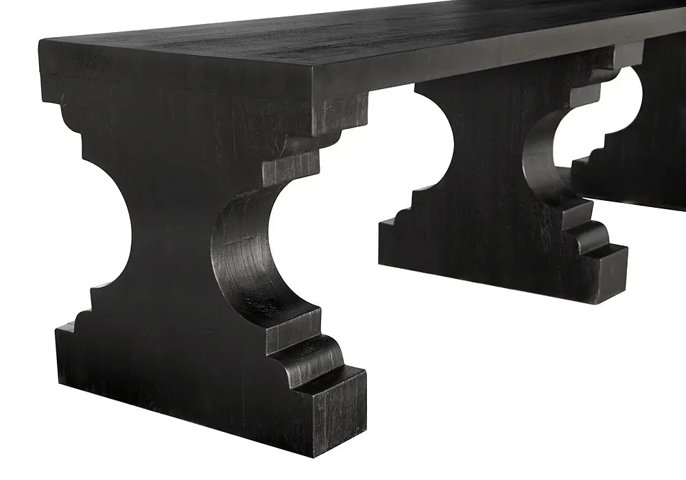 Noir Furniture - Stern Bench in Burnt Black - EG-7BB - GreatFurnitureDeal