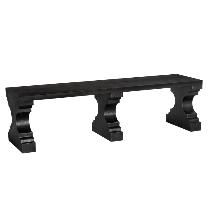 Noir Furniture - Stern Bench in Burnt Black - EG-7BB - GreatFurnitureDeal