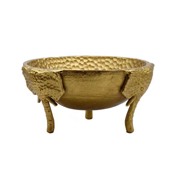 Worlds Away - Textured Brass Bowl With Elephant Feet Detail - ELEPHA - GreatFurnitureDeal