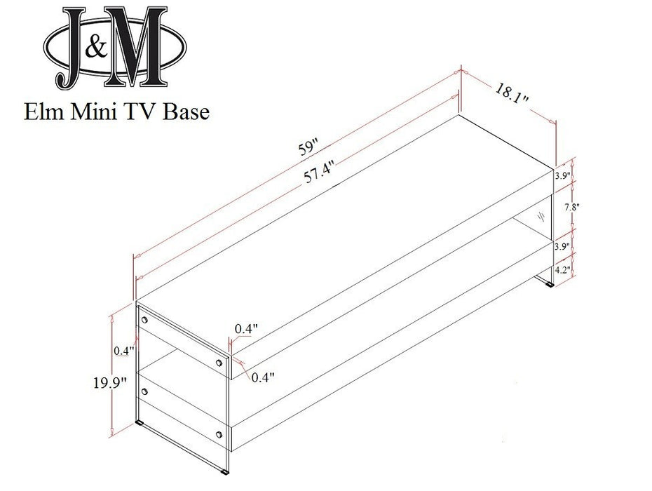 J&M Furniture - Elm Mini TV Base in Walnut - 178543