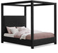 Meridian Furniture - Eden Black Boucle Fabric Upholstered King Bed (3 Boxes) - EdenBlack-K - GreatFurnitureDeal