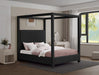 Meridian Furniture - Eden Black Boucle Fabric Upholstered King Bed (3 Boxes) - EdenBlack-K - GreatFurnitureDeal