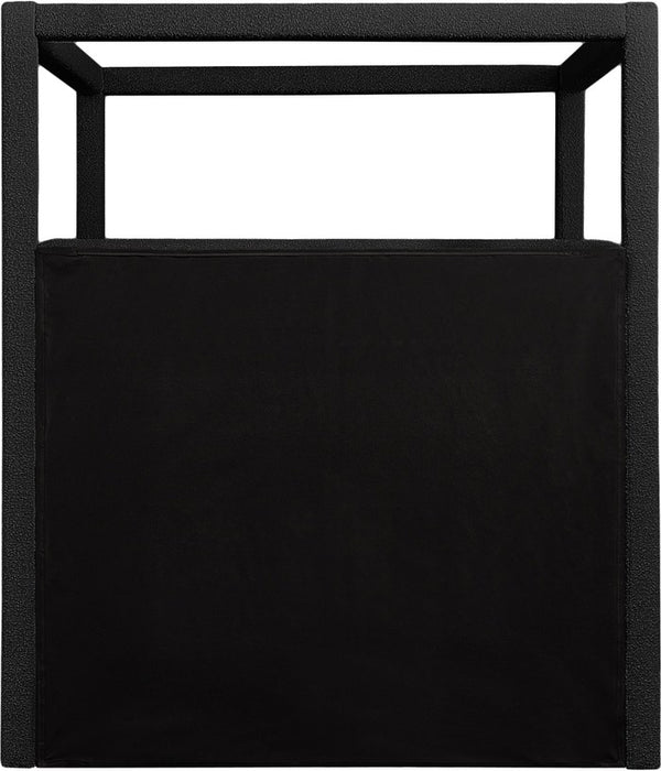 Meridian Furniture - Eden Black Boucle Fabric Upholstered King Bed (3 Boxes) - EdenBlack-K - GreatFurnitureDeal