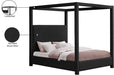 Meridian Furniture - Eden Black Boucle Fabric Upholstered King Bed (3 Boxes) - EdenBlack-K - GreatFurnitureDeal