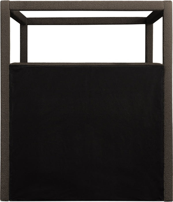 Meridian Furniture - Eden Brown Boucle Fabric Upholstered King Bed (3 Boxes) - EdenBrown-K - GreatFurnitureDeal