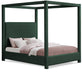 Meridian Furniture - Eden Green Boucle Fabric Upholstered King Bed (3 Boxes) - EdenGreen-K - GreatFurnitureDeal