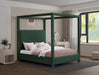 Meridian Furniture - Eden Green Boucle Fabric Upholstered King Bed (3 Boxes) - EdenGreen-K - GreatFurnitureDeal