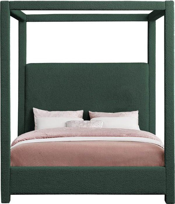 Meridian Furniture - Eden Green Boucle Fabric Upholstered King Bed (3 Boxes) - EdenGreen-K - GreatFurnitureDeal