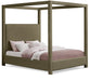 Meridian Furniture - Eden Olive Boucle Fabric Upholstered King Bed (3 Boxes) - EdenOlive-K - GreatFurnitureDeal
