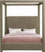 Meridian Furniture - Eden Olive Boucle Fabric Upholstered King Bed (3 Boxes) - EdenOlive-K - GreatFurnitureDeal