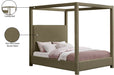 Meridian Furniture - Eden Olive Boucle Fabric Upholstered King Bed (3 Boxes) - EdenOlive-K - GreatFurnitureDeal