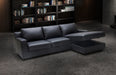 J&M Furniture - Elizabeth Premium Leather RHF Sectional Sleeper Sofa in Black - 182420-RHF - GreatFurnitureDeal