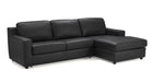 J&M Furniture - Elizabeth Premium Leather LHF Sectional Sleeper Sofa in Black - 182420-LHF - GreatFurnitureDeal