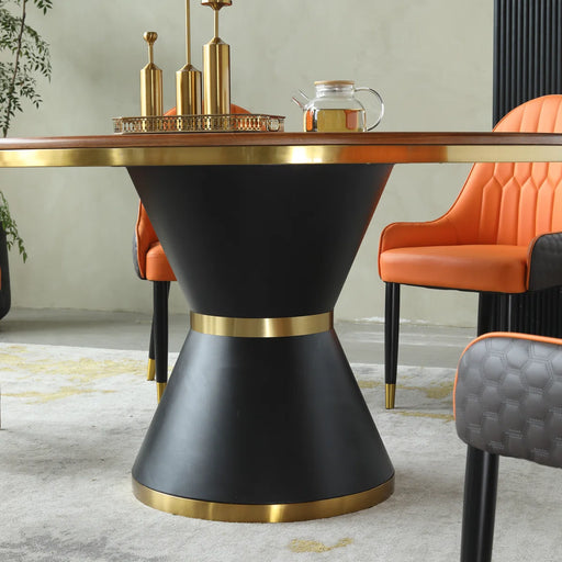 European Furniture - Vogue 61" Round Dining Table- EF-27915-WDT - GreatFurnitureDeal
