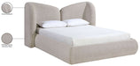 Meridian Furniture - Elowen Beige Chenille Fabric Upholstered Queen Bed - ElowenBeige-Q - GreatFurnitureDeal