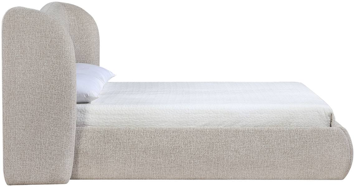 Meridian Furniture - Elowen Beige Chenille Fabric Upholstered Queen Bed - ElowenBeige-Q - GreatFurnitureDeal